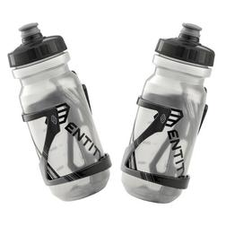 2x Entity WB600 Water Bottle + Entity BC45 Side - Pull Bottle Cage Bundle