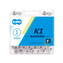 KMC K1 Narrow BMX, Fixie & Track Chain 1/2 x 3/32 112L